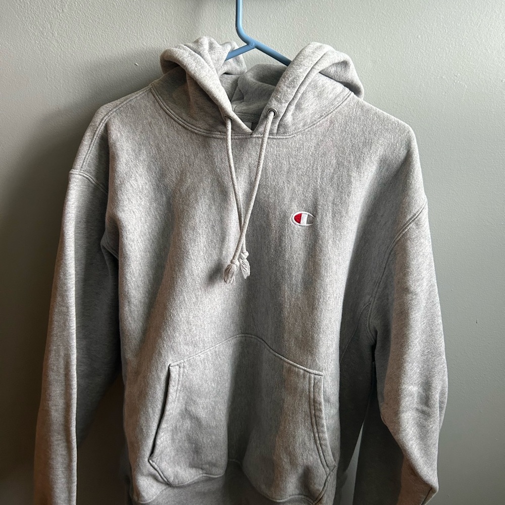 Champion Gray Sweatshirt Classic Athletic Design